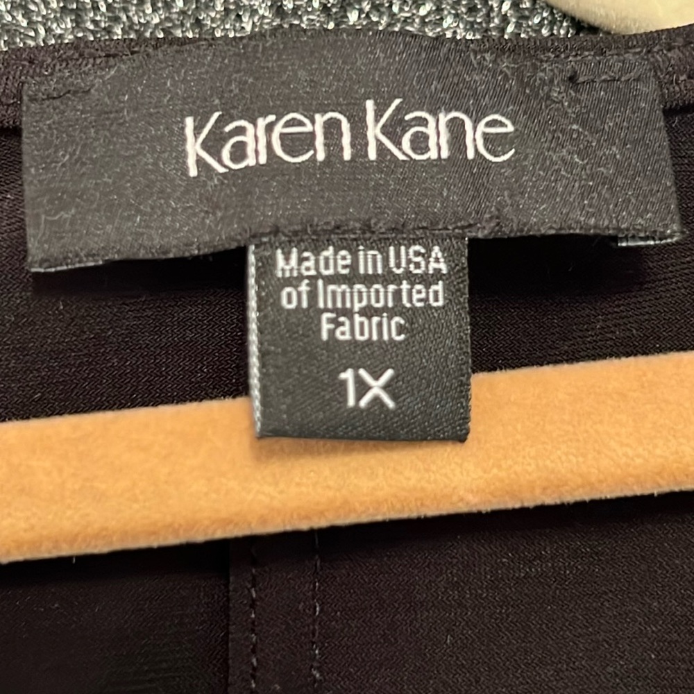 Karen Kane Black Flutter Sleeve Top 1X - Picture 6 of 8